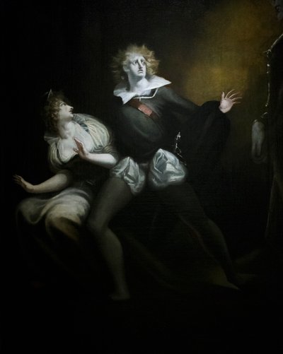 Gertrude, Hamlet et le fantôme du père de Hamlet (détail) - Henry (1741 1825) Fuseli