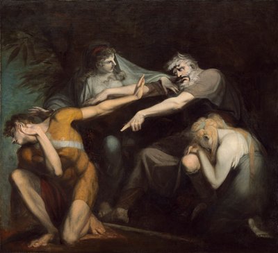 Œdipe maudissant son fils, Polynice - Henry  Fuseli