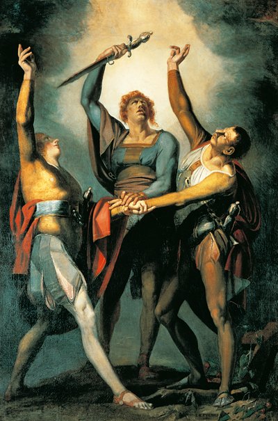 Les trois confédérés lors du serment du Grütli - Johann Heinrich Füssli
