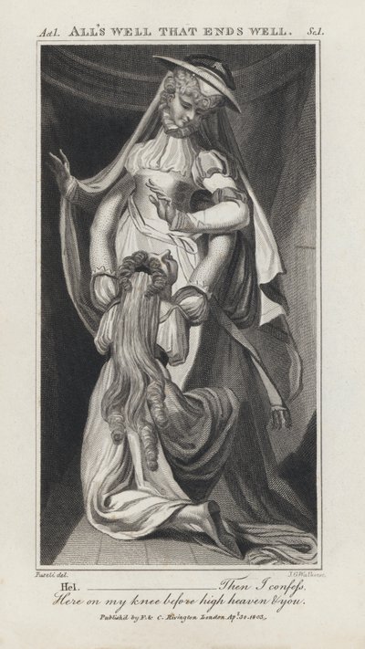 Illustration pour Tout est bien qui finit bien de Shakespeare - Henry  Fuseli