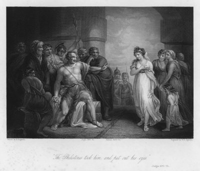 Samson et Dalila, Juges XVI, 21 - Henry (after) Singleton