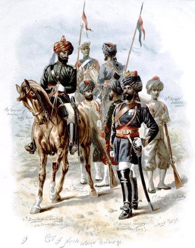 Groupe de soldats indiens natifs, début du vingtième siècle - Henry A. Payne