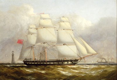 Une frégate au large du phare d
