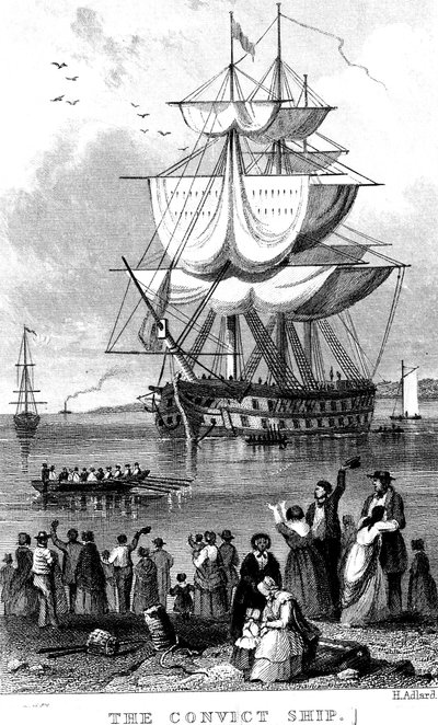 Le Navire de condamnés, vers 1820 - Henry Adlard