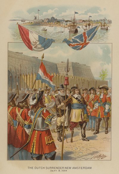 La reddition néerlandaise de New Amsterdam, 8 septembre 1664 - Henry Alexander (after) Ogden