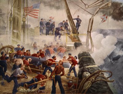 Farragut sur le Hartford à Mobile Bay, 5 août 1864 - Henry Alexander Ogden