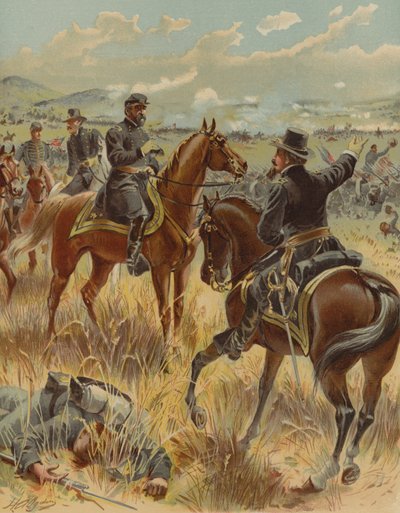 Le général Meade à la bataille de Gettysburg, Pennsylvanie, guerre civile américaine, 2 juillet 1863 - Henry Alexander Ogden