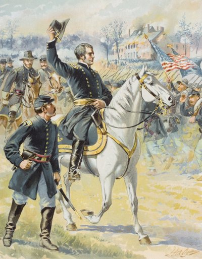 Le Major Général Hooker à la bataille de Chancellorsville, Virginie, 3 mai 1863 - Henry Alexander Ogden