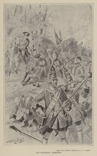 Le massacre de Braddock - Henry Alexander Ogden