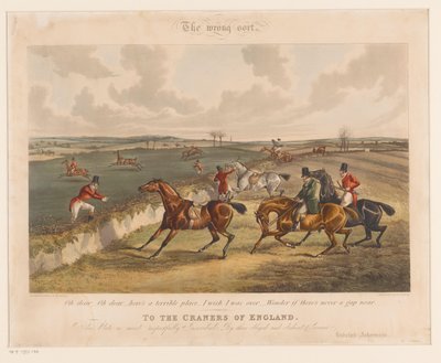 Chevaux de chasse qui ruent et refusent de sauter The wrong sort - Henry Alken (I)