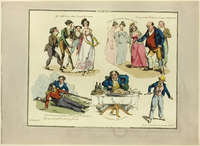 Plaque des illustrations aux chansons populaires - Henry Alken