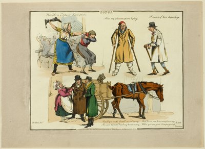 Plaque des illustrations aux chansons populaires - Henry Alken