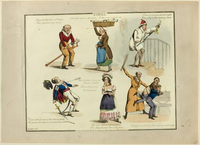 Plaque des illustrations aux chansons populaires - Henry Alken