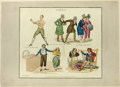Plaque des illustrations aux chansons populaires - Henry Alken
