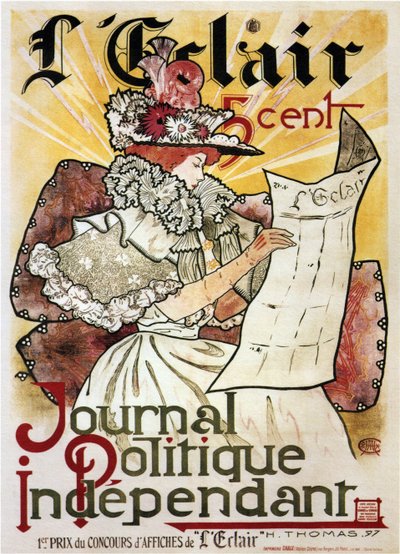 LEclair : Affiche du Journal Politique Indépendant, 1897 - Henry Atwell Thomas