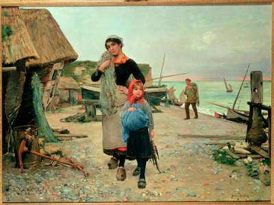 Pêcheurs revenant avec leurs filets, 1882 - Henry Bacon