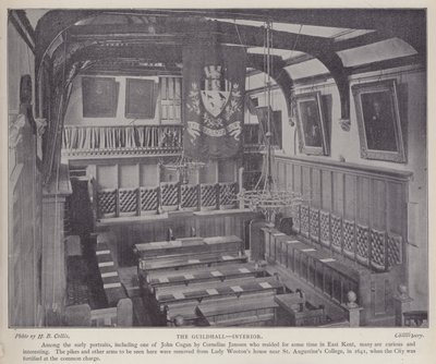 Intérieur du Guildhall, Canterbury, Kent - Henry Beauchamp Collis