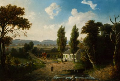 Paysage avec Stagecoach - Henry Boese