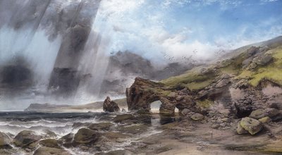 Une Côte Rocheuse à Padstow, Cornouailles - Henry Bright