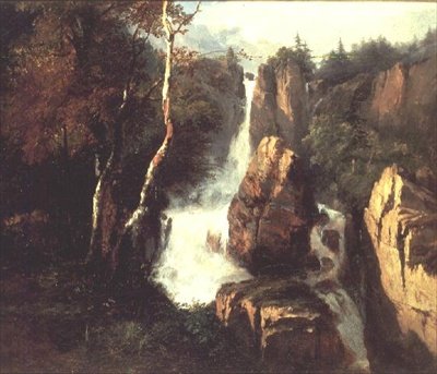 Une cascade alpine - Henry Bright