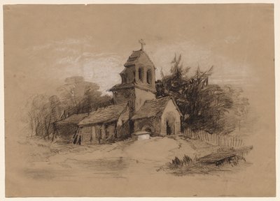 Église dans un paysage - Henry Bright