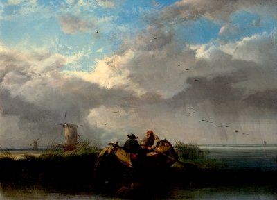 Broads de Norfolk avec des bateaux - Henry Bright