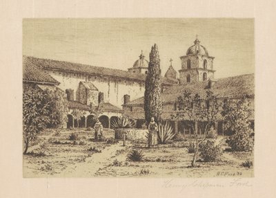Jardin, Mission Santa Barbara, 1888 - Henry Chapman Ford