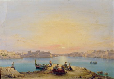 Port de La Valette au Coucher du Soleil - Henry Charles Ferro