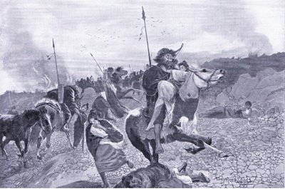 Un raid hun précoce 180 av. J.-C. - Henry Charles Seppings Wright