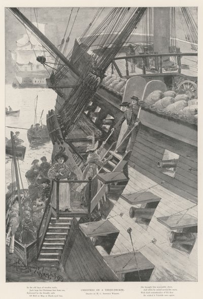 Noël sur un trois-ponts - Henry Charles Seppings Wright