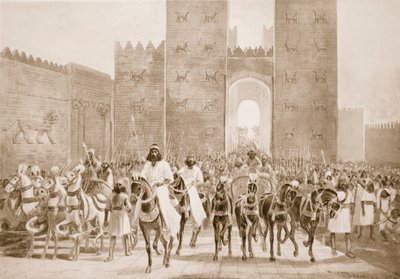 Entrée de Cyrus à Babylone, illustration de 