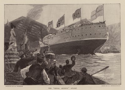 HMS Royal Arthur à flot - Henry Charles Seppings Wright