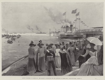 Le temps de la reine à Folkestone, départ de Sa Majesté pour le continent à bord du Calais-Douvres, 11 mars - Henry Charles Seppings Wright