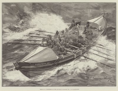 Sauvetage de Pêcheurs par le Bateau de Sauvetage Sunlight No 1, à Llandudno - Henry Charles Seppings Wright