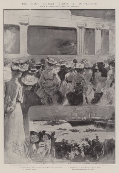 Le voyage du roi, scènes à Portsmouth - Henry Charles Seppings Wright