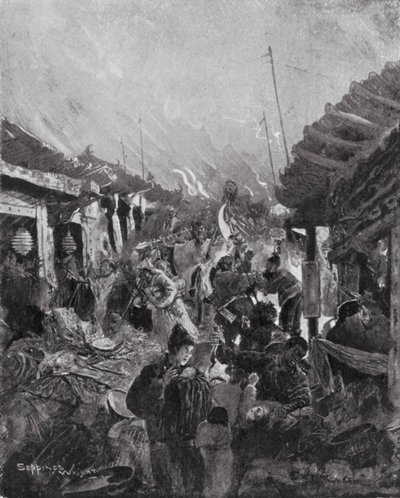 Le Pillage de Pékin par le rebelle Li - Henry Charles Seppings Wright