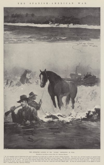 La guerre hispano-américaine, la tentative de débarquement de l