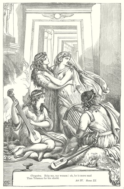 Antoine et Cléopâtre (gravure) - Henry Courtney (after) Selous