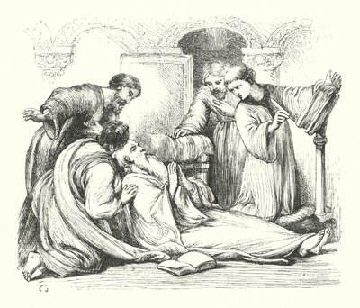 Mort du Vénérable Bède - Henry Courtney (after) Selous
