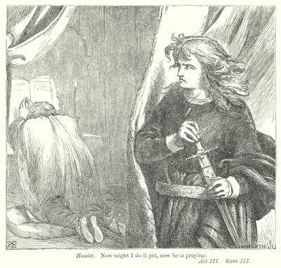 Hamlet (gravure) - Henry Courtney (after) Selous