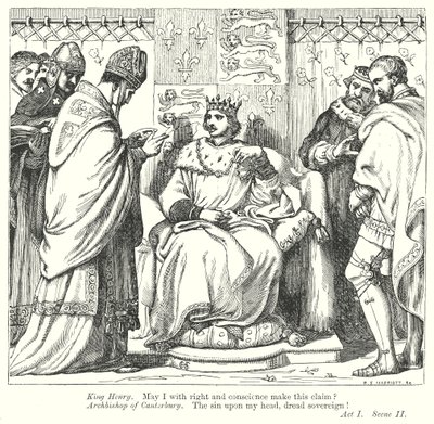 Le roi Henri V (gravure) - Henry Courtney (after) Selous