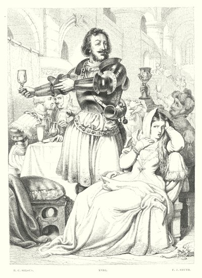 Childe Harold de Lord Byron, Chant III, Strophe 48 (gravure) - Henry Courtney (after) Selous