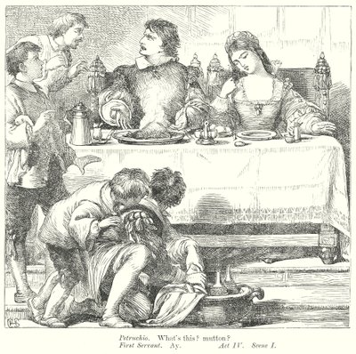 La Mégère apprivoisée (gravure) - Henry Courtney (after) Selous