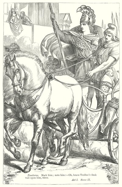 Troïlus et Cressida (gravure) - Henry Courtney (after) Selous