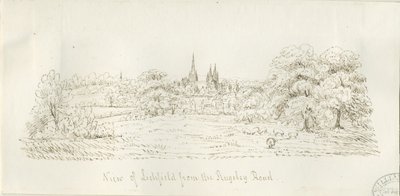 Lichfield - Vue nord (lointaine) - Henry Curzon Allport