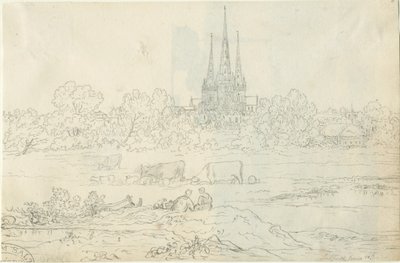 Cathédrale de Lichfield - Vue est - Henry Curzon Allport