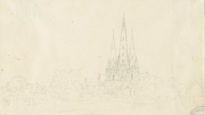 Cathédrale de Lichfield - Vue est - Henry Curzon Allport