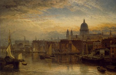 Saint-Paul depuis la Tamise - Henry Dawson