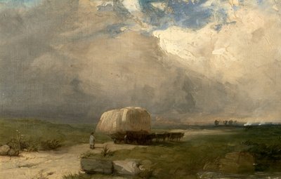 Le chariot du transporteur, vers 1845 - Henry Dawson