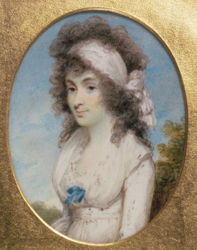 Portrait miniature de Lydia ou Elizabeth Hunt, vers 1795 - Henry Edridge